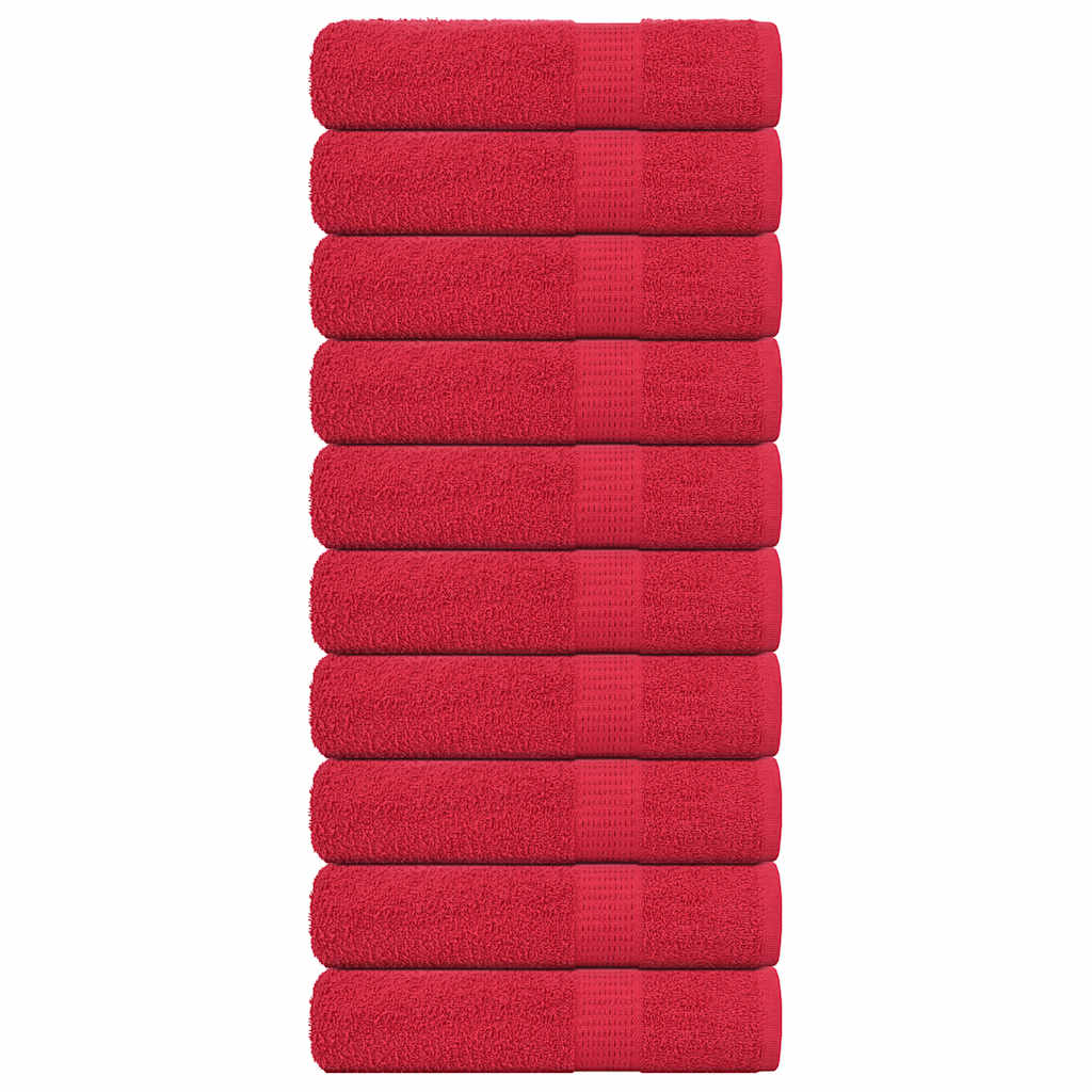 vidaXL Bath Towels 10 pcs Red 100x150 cm 360 gsm 100% Cotton