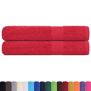 vidaXL Sauna Towels 2 pcs Red 80x200 cm 360 gsm 100% Cotton