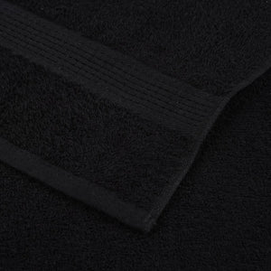 vidaXL Hand Towels 10 pcs Black 50x100 cm 360 gsm 100% Cotton