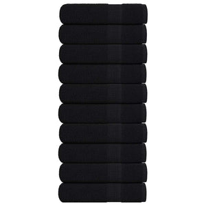 vidaXL Shower Towels 10 pcs Black 70x140 cm 360 gsm 100% Cotton