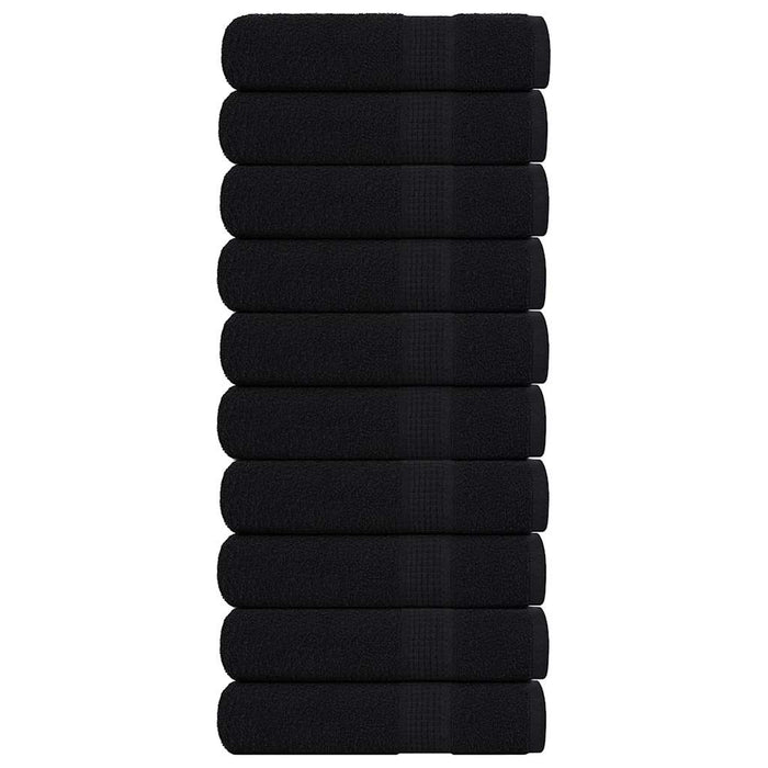 vidaXL Shower Towels 10 pcs Black 70x140 cm 360 gsm 100% Cotton