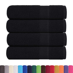 vidaXL Bath Towels 4 pcs Black 100x150 cm 360 gsm 100% Cotton