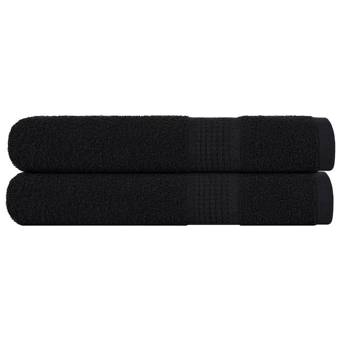 vidaXL Sauna Towels 2 pcs Black 80x200 cm 360 gsm 100% Cotton