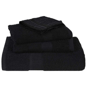 vidaXL Sauna Towels 4 pcs Black 80x200 cm 360 gsm 100% Cotton