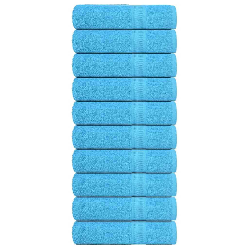 vidaXL Hand Towels 10 pcs Turquoise 50x100 cm 360 gsm 100% Cotton