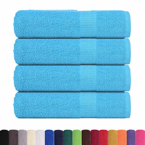 vidaXL Bath Towels 4 pcs Turquoise 100x150 cm 360 gsm 100% Cotton