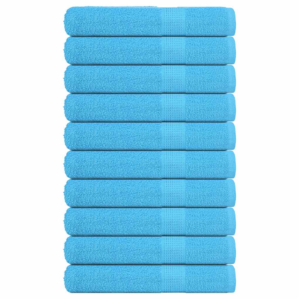 vidaXL Towels 10 pcs Turquoise 100x200 cm 360 gsm 100% Cotton