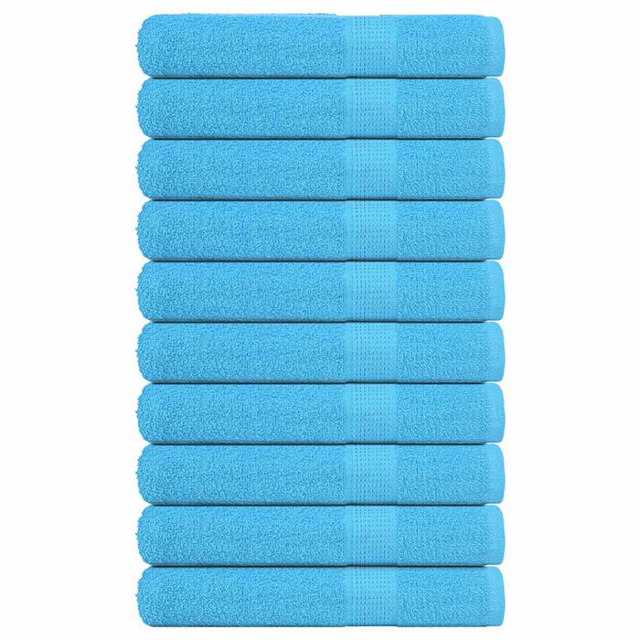 vidaXL Towels 10 pcs Turquoise 100x200 cm 360 gsm 100% Cotton