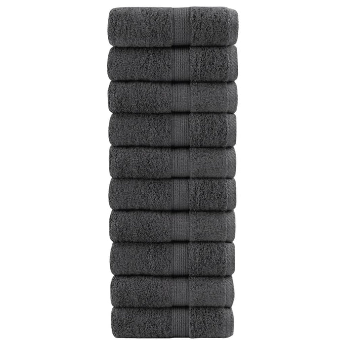 vidaXL Premium Guest Towels SOLUND 10pcs Anthracite 30x50cm 600gsm