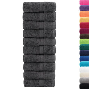 vidaXL Premium Guest Towels SOLUND 10pcs Anthracite 30x50cm 600gsm