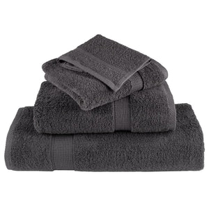 vidaXL Premium Guest Towels SOLUND 10pcs Anthracite 30x50cm 600gsm