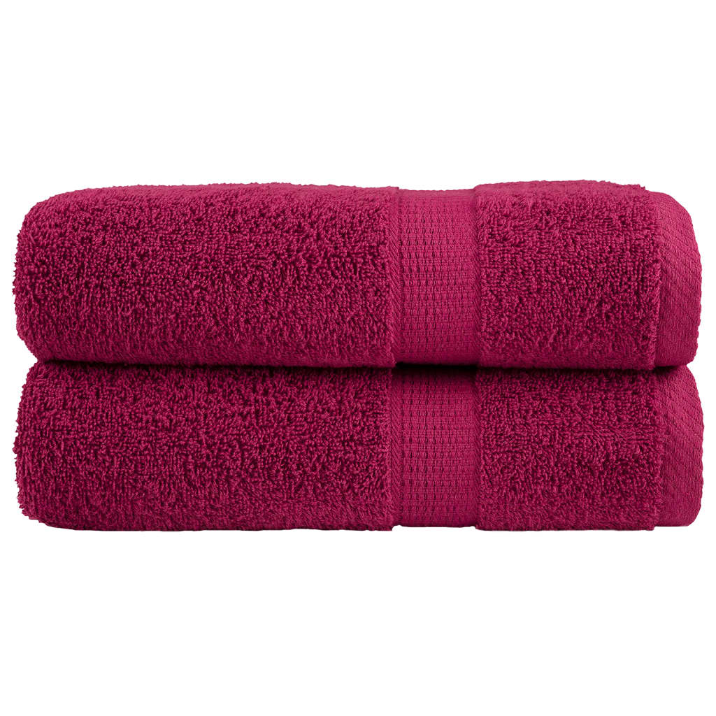 vidaXL Premium Shower Towels SOLUND 2pcs Bordeaux 70x140cm 600gsm