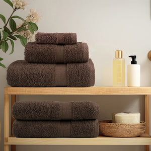 vidaXL Premium Towels SOLUND 10pcs Brown 100x200cm 600gsm