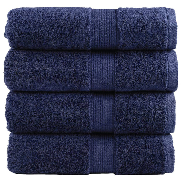 vidaXL Premium Guest Towels SOLUND 4pcs Navy Blue 30x50cm 600gsm