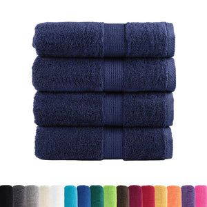 vidaXL Premium Guest Towels SOLUND 4pcs Navy Blue 30x50cm 600gsm