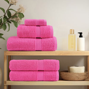 vidaXL Premium Guest Towels SOLUND 4 pcs Pink 30x50 cm 600 gsm