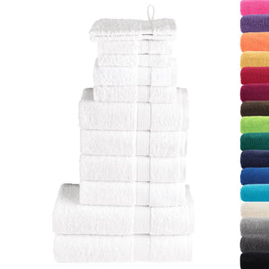 vidaXL 12 Piece Premium Towel Set White 600 gsm 100% Cotton