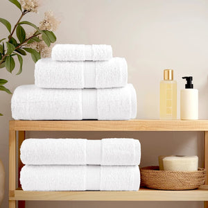 vidaXL 12 Piece Premium Towel Set White 600 gsm 100% Cotton