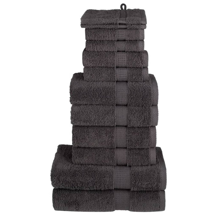 vidaXL 12 Piece Premium Towel Set Anthracite 600 gsm 100% Cotton