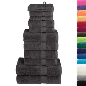 vidaXL 12 Piece Premium Towel Set Anthracite 600 gsm 100% Cotton