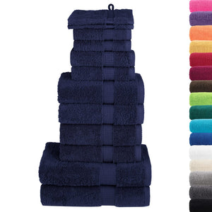 vidaXL 12 Piece Premium Towel Set SOLUND Navy Blue 600 gsm