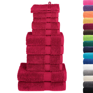 vidaXL 12 Piece Premium Towel Set Red 600 gsm 100% Cotton