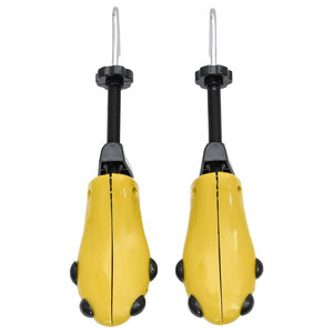 vidaXL Shoe Stretchers with Shoe Horn Yellow EU 37-41 Plastic