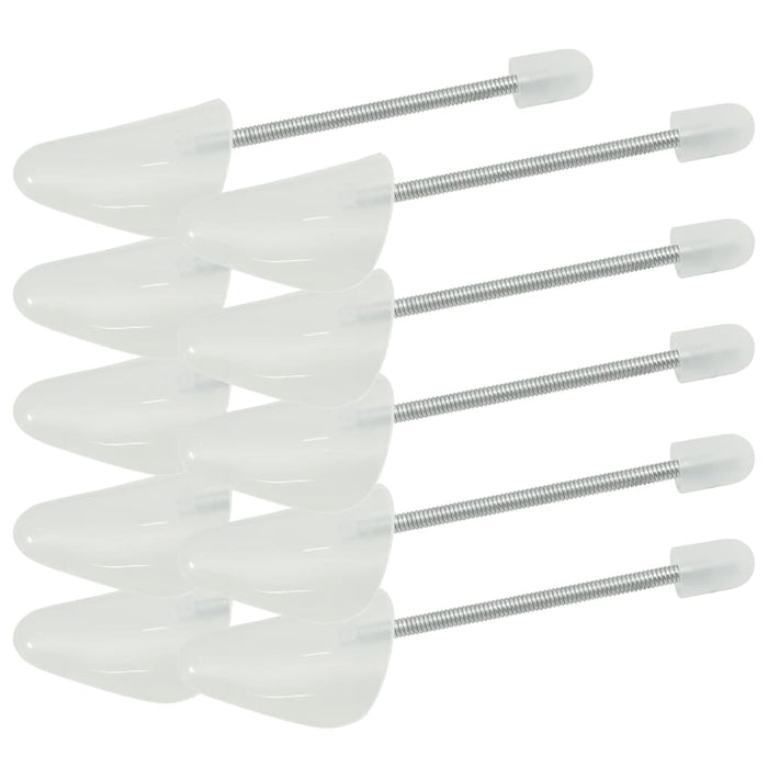 vidaXL Shoe Trees 5 Pairs White EU 35-38 Plastic