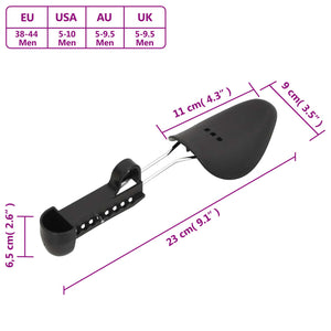 vidaXL Shoe Trees 5 Pairs Black EU 38-44 Plastic