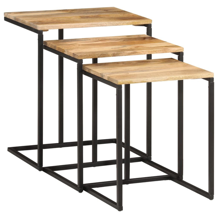 vidaXL Nesting Tables 3 pcs Solid Wood Acacia