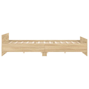 vidaXL Bed Frame without Mattress Sonoma Oak 200x200 cm