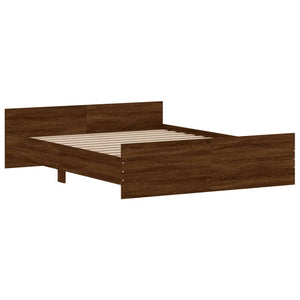 vidaXL Bed Frame without Mattress Brown Oak 160x200 cm