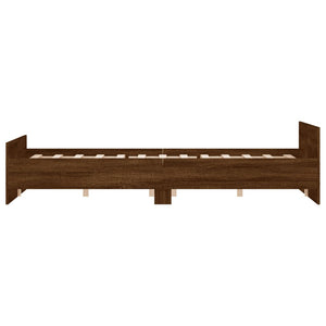 vidaXL Bed Frame without Mattress Brown Oak 160x200 cm