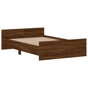 vidaXL Bed Frame without Mattress Brown Oak 120x190 cm Small Double