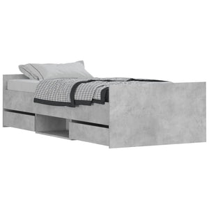 vidaXL Bed Frame without Mattress Concrete Grey 90x200 cm