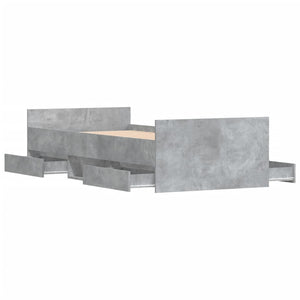 vidaXL Bed Frame without Mattress Concrete Grey 90x200 cm