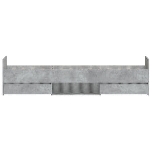 vidaXL Bed Frame without Mattress Concrete Grey 90x200 cm