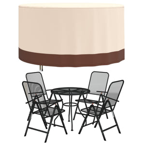 vidaXL Garden Furniture Cover Round Beige Ø 157x71 cm 600D Oxford