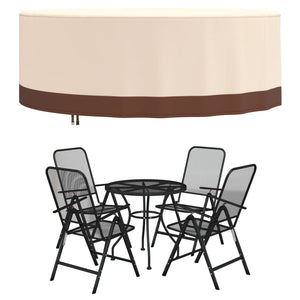 vidaXL Garden Furniture Cover Round Beige Ø 244x71 cm 600D Oxford