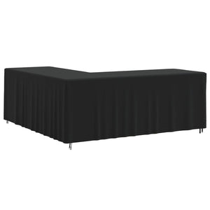 vidaXL L-shaped Sofa Cover Black 254x254x80 cm 420D Oxford