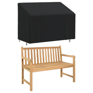 vidaXL 2-Seater Bench Cover Black 134x70x65/94 cm 420D Oxford