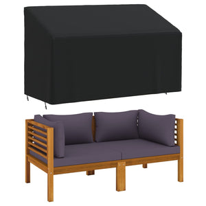 vidaXL 3-Seater Bench Cover Black 165x70x65/94 cm 420D Oxford