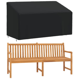 vidaXL 3-Seater Bench Cover Black 175x85x68/94 cm 420D Oxford