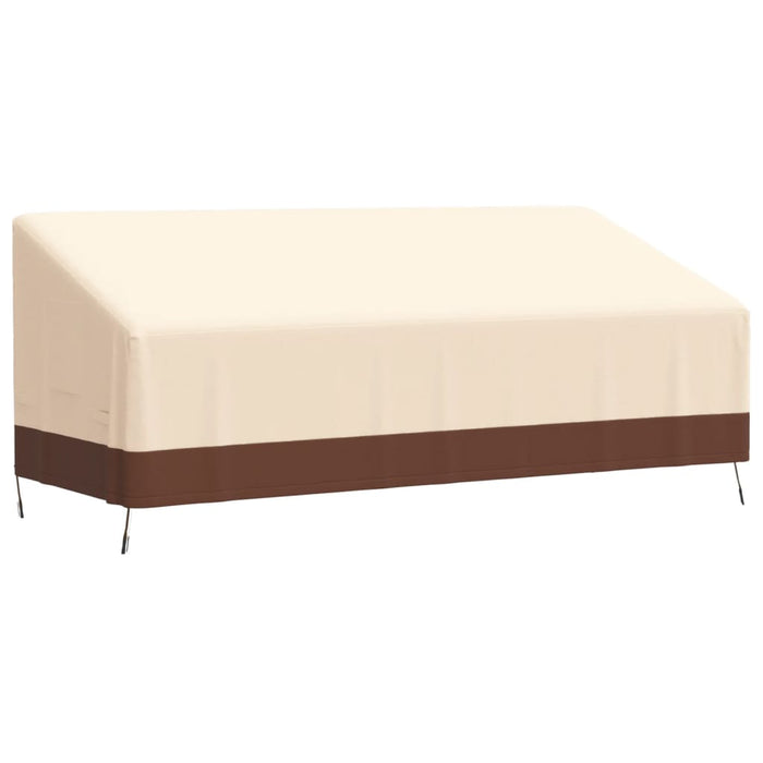 vidaXL 3-Seater Bench Cover Beige 204x86x48/73 cm 600D Oxford