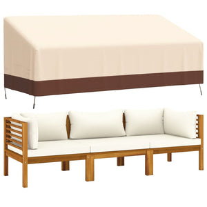 vidaXL 3-Seater Bench Cover Beige 204x86x48/73 cm 600D Oxford