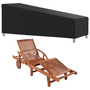 vidaXL Sun Lounger Cover Black 210x80x45/75 cm 420D Oxford