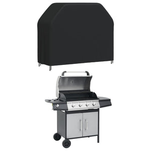 vidaXL BBQ Cover 140x58x106 cm Black 420D Oxford