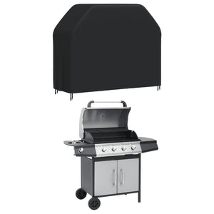 vidaXL BBQ Cover 147x61x112 cm Black 420D Oxford