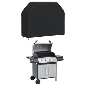 vidaXL BBQ Cover 162x61x122 cm Black 420D Oxford