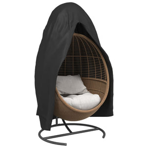 vidaXL Hanging Egg Chair Cover Black Ø 190x108 cm 420D Oxford